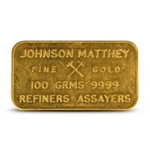 100 Gram Johnson Matthey Pressed Gold