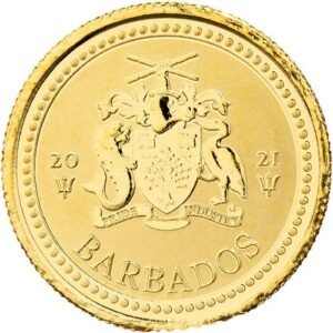 2021 1/5 oz Barbados Gold Trident Coin (BU)