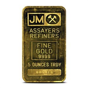 Buy 5 oz Johnson Matthey Gold Bar Buy 5 oz Johnson Matthey Gold Bar