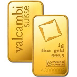 Buy 1 Gram Valcambi Gold Bar (New w/ Assay)