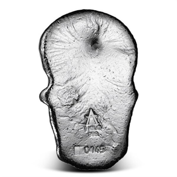 1 Kilo Atlantis Hand Poured Silver Skull (New) - Image 3