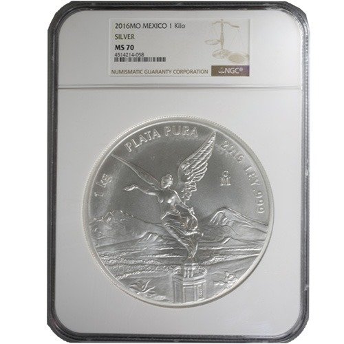 1 Kilo Mexican Silver Libertad Coin N