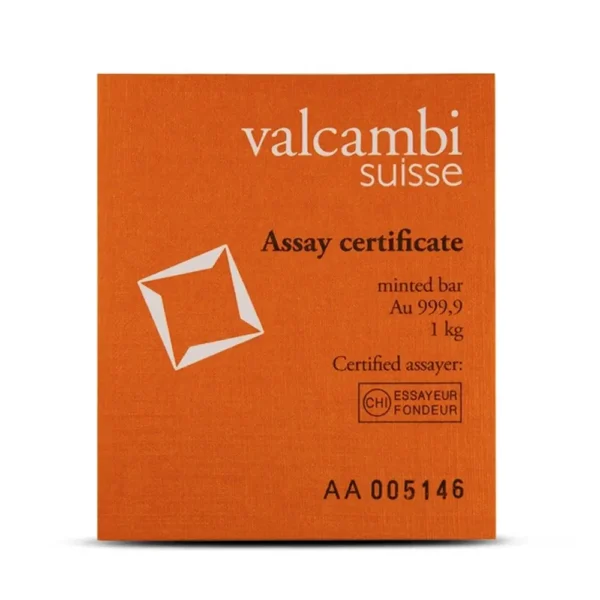 1 Kilo Valcambi Gold Bar For Sale (New w/ Assay) - Image 2