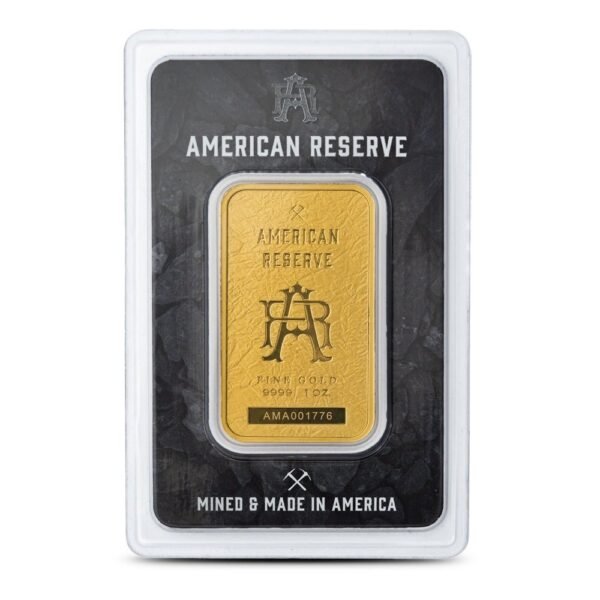 1 oz American Reserve Columbia Goddess Gold Bar (New) - Image 2