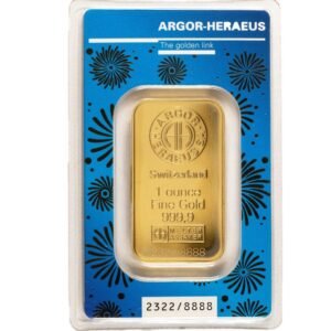 1 oz Argor Heraeus Lunar Rabbit Gold Bar (New w/ Assay)