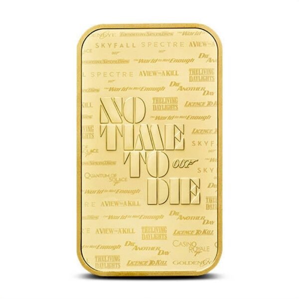 Buy 1 oz British James Bond No Time to Die Gold Bar (New w/ Assay) - Image 2