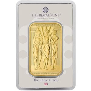 1 oz Great Britain The Great Engravers Collection Three Graces Gold Bar (New/ Assay)