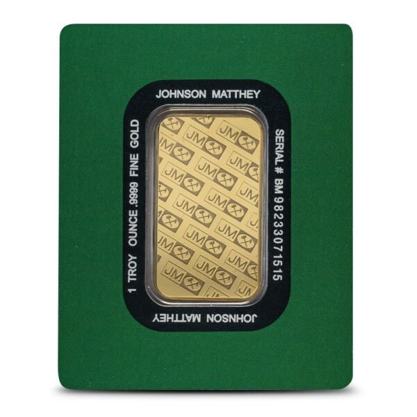 Buy 1 oz Johnson Matthey Gold Bar (New) - Image 2