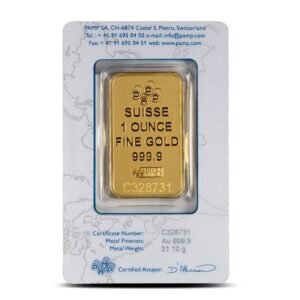 Buy 1 oz PAMP Suisse Gold Bar (Classic PAMP Design, New w/ Assay)