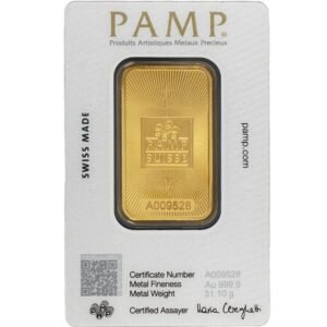 Buy 1 oz PAMP Suisse Gold Bar (New PAMP Design, New w/ Assay)