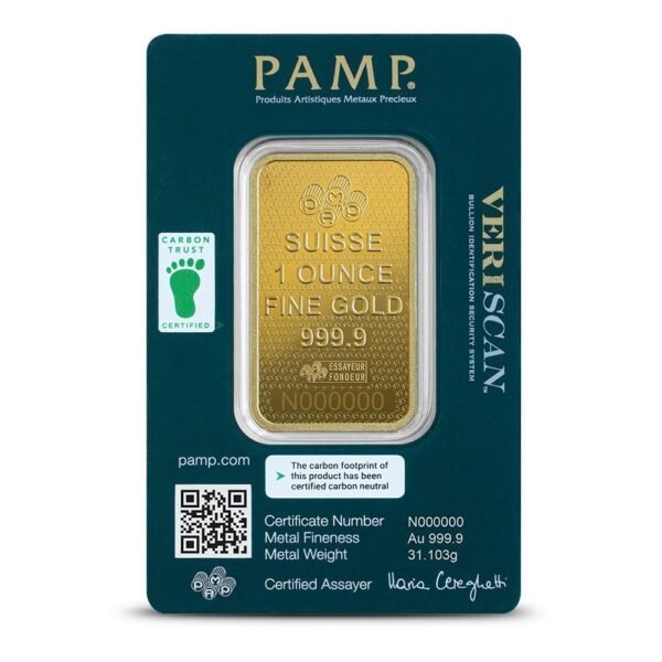 Buy 1 oz PAMP Suisse Lady Fortuna Veriscan 45th Anniversary Gold Bar (New w/ Assay) - Image 2