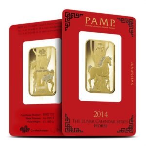 1 oz PAMP Suisse Lunar Horse Gold Bar (New w/ Assay)