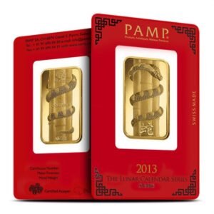 Buy 1 oz PAMP Suisse Lunar Snake Gold Bar (New w/ Assay)