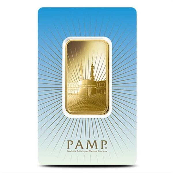 1 oz Pamp Suisse Ka Bah Mecca Gold Bar (New w/ Assay) - Image 3