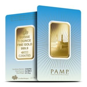 1 oz Pamp Suisse Ka Bah Mecca Gold Bar (New w/ Assay)