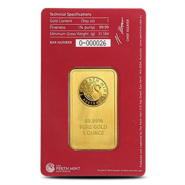 Buy 1 oz Perth Mint Oriana Gold Bar (New w/ Assay) - Image 3