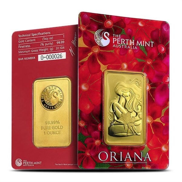 Buy 1 oz Perth Mint Oriana Gold Bar (New w/ Assay) - Image 2