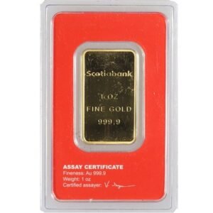 1 oz Scotiabank Gold Bar For Sale (Secondary Market)