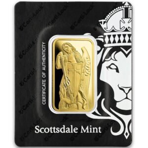 1 oz Scottsdale Archangel Michael Gold Bar (New)