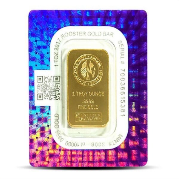 Buy 1 oz Scottsdale Lunar Year of the Rooster Gold Bar (New w/ Assay) - Image 3