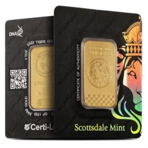 1 oz Scottsdale Lunar Year of the Tiger Gold Bar (New w/ Assay)