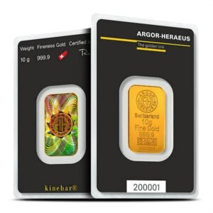 10 Gram Argor Heraeus Kinebar Gold Bar (New w/ Assay)