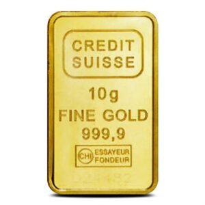 Buy 10 Gram Credit Suisse Gold Bar (New w/ Assay)