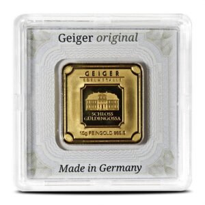 Buy 10 Gram Geiger Square Gold Bar (New w/ Assay)