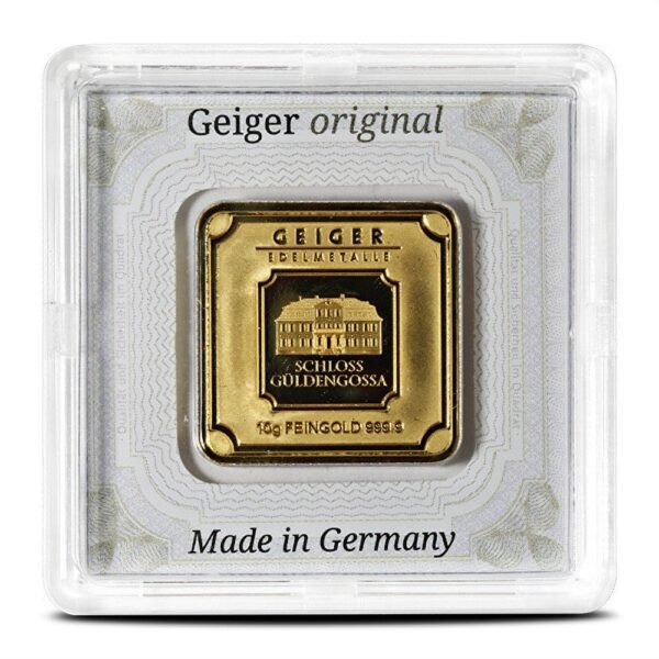 Buy 10 Gram Geiger Square Gold Bar