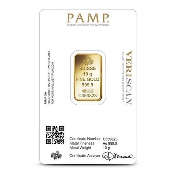 10 Gram PAMP Suisse Fortuna Veriscan Gold Bar (New w/ Assay) - Image 2