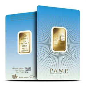 10 Gram Pamp Suisse Ka Bah Mecca Gold Bar (New w/ Assay)