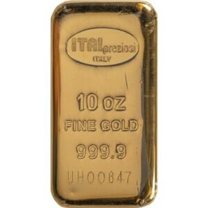 Buy 10 oz Italpreziosi Cast Gold Bar (New)