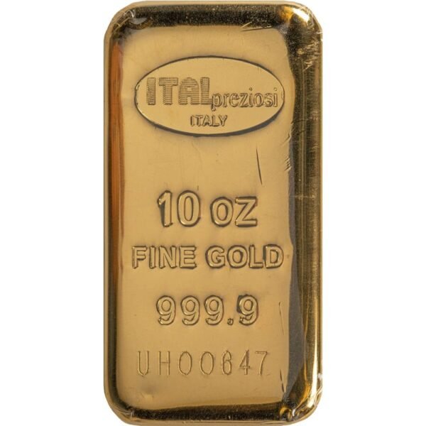 Buy 10 oz Italpreziosi Cast Gold Bar
