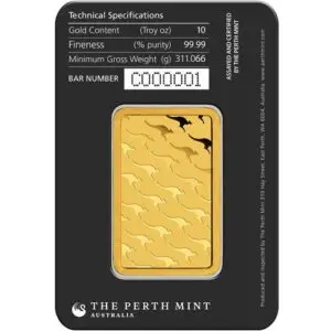 Buy 10 oz Perth Mint Gold Bar (New w/ Assay)