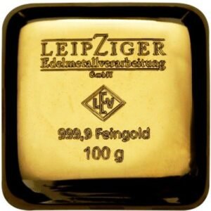 Buy 100 Gram Geiger Edelmetalle Cast Square Gold Bar (New)