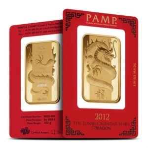 Buy 100 Gram PAMP Suisse Lunar Dragon Gold Bar (New w/ Assay)