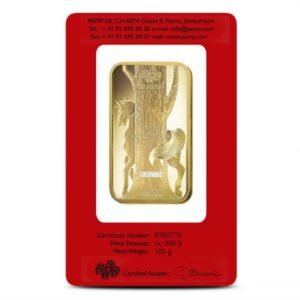 100 Gram PAMP Suisse Lunar Horse Gold Bar (New w/ Assay)