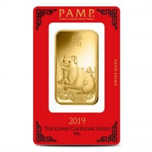 100 Gram PAMP Suisse Lunar Pig Gold Bar (New w/ Assay)