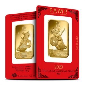 100 Gram PAMP Suisse Lunar Rat Gold Bar (New w/ Assay)