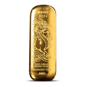 100 Gram Scottsdale Gold Dragon Bar (New)