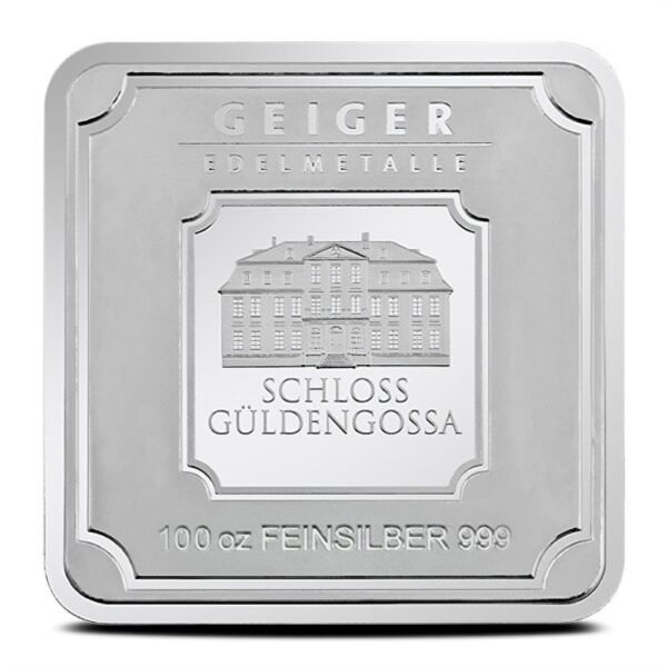 Buy 100 oz Geiger Square Silver Bar