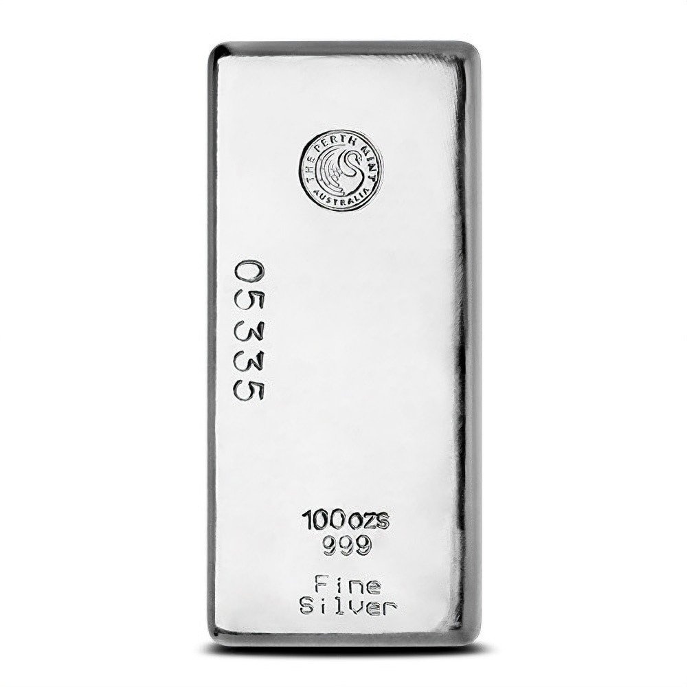 100 oz Perth Mint Cast Silver Bar