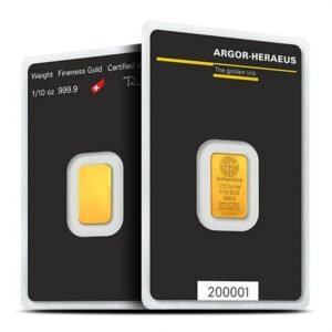 Buy 1/10 oz Argor Heraeus Gold Bar (New w/ Assay)