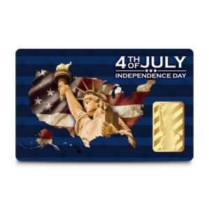 1/10 oz 4th of July Independence Day Gold Bar (New w/ Assay) Reduced