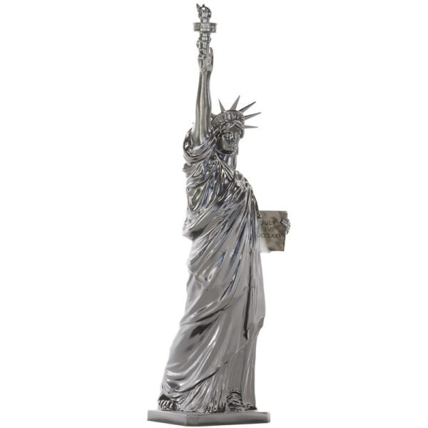 17 oz Antique Finish Lady Liberty Silver Statue (New, Box + CoA) - Image 3