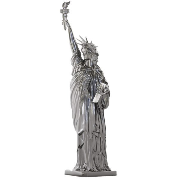 17 oz Antique Finish Lady Liberty Silver Statue (New, Box + CoA) - Image 4