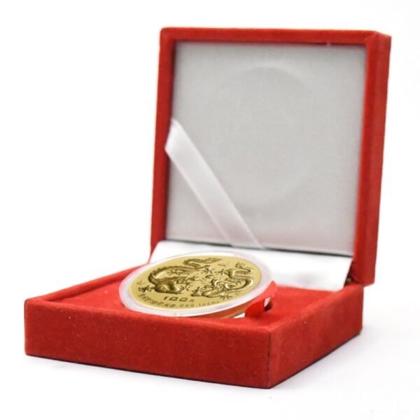 1988 1 oz Proof Chinese Gold Lunar Year of the Dragon Coin (Box + CoA) - Image 3