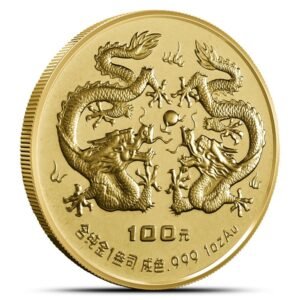 1988 1 oz Proof Chinese Gold Lunar Year of the Dragon Coin (Box + CoA)