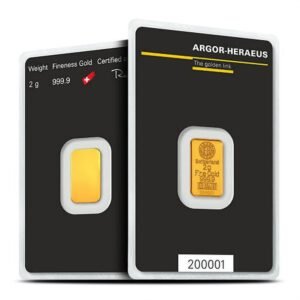 Buy 2 Gram Argor Heraeus Gold Bar (New w/ Assay)