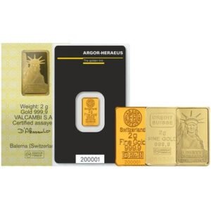 2 Gram Gold Bar For Sale (Varied Condition, Any Mint)